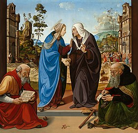 Visitation, with Saints Nicolas and Anthony Abbot, c. 1490, National Gallery of Art, Washington DC