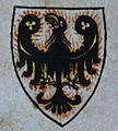 Přemyslid dynasty (Duchy of Bohemia) Right: The earliest known colored coat of arms of Přemyslids depicted in the Passional of Abbes Kunigunde (1310s)