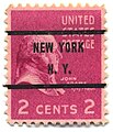 United States, 1938: Business precancel marked for New York City.