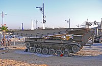 Armoured vehicle-launched bridge.