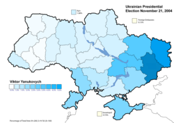 Viktor Yanukovych November 21, 2004 results (49.47%)