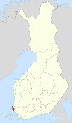 Location of Uusikaupunki in Finland