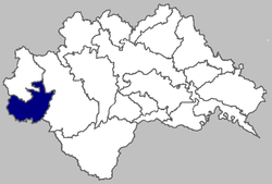 Location of Topusko Municipality within Sisak-Moslavina County