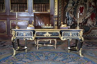 Desk of Nicolas Fouquet by André-Charles Boulle at the Château of Vaux-le-Vicomte