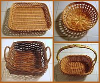 Four different styles of baskets