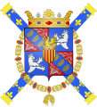 Wappen von Claude François Bidal mit der Collane um den Wappenschild als Prachtstück