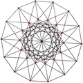 (1 1 114)4, has 42 vertices, 168 edges and 112 triangular faces, seen in this 14-gonal projection.