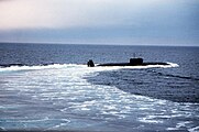 K-222, the sole Project 661 submarine underway, 1983