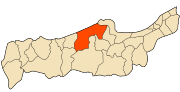 Location of Cherchell in the Tipaza Province