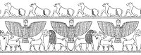 Entemena vase motif, with the eagle of Lagash.[24]