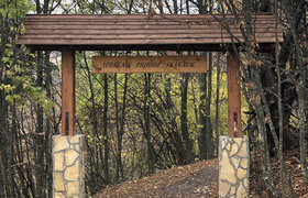 Entrance to Nature Preserve Skakavac