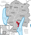 Lage der Gemeinde Feldafing im Landkreis Starnberg