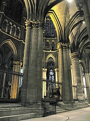 The gallery of the choir and radiating chapels