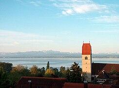 Hagnau am Bodensee mit Kirchturm