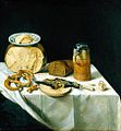 Georg Hinz Stillleben mit Hering, Käse, Brot und Bier, ca. 1662, Hamburger Kunsthalle