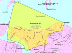 U.S. Census map of Huntington Bay