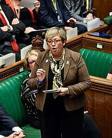 Joanna Cherry standing to debate in a debating chamber.
