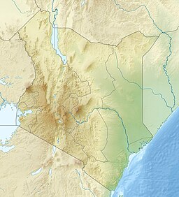 Location of Lake Bogoria in Kenya.