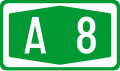 A8 motorway shield