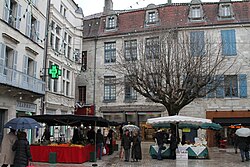 Northeast corner of Place du Coderc in 2009.