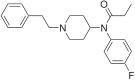 Chemical structure of parafluorofentanyl.