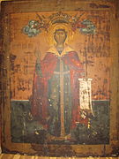 Ikone der griechischen Heiligen Paraskeva, Erzengel-Kathedrale im Kreml von Rjasan, Zentralrussland