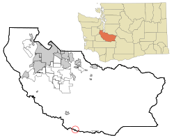 Location of Elbe, Washington