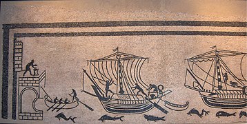 Römische Schiffe (Mosaik aus Rimini)
