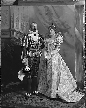 Grand Duke Michael Mikhailovich of Russia and his wife, The Countess of Torby, as King Henry IV of France and Gabrielle d'Estrées