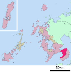 Location of Unzen in Nagasaki Prefecture