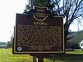 Utopia marker on US Rt. 52