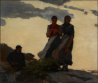 Early Evening by Winslow Homer. Oil on canvas, 1881