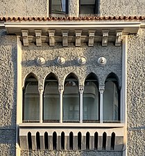 Window of Strada George Enescu no. 14, Bucharest, unknown architect, c.1930