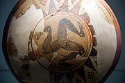 Triskelion of Sicily on vase of the late 7th century BCE