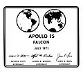 Imprint of the Apollo 15 plaque