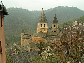 The Abbey of Saint Foy, Conques, France, was one of many such abbeys to be built along the pilgrimage Way of St James that led to Santiago de Compostela.