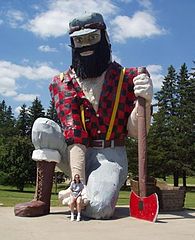 Paul Bunyan statue in Akeley, Minnesota, US