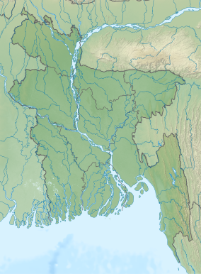 Map showing the location of Hail Haor Wildlife Sanctuary