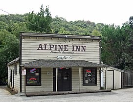 The Alpine Inn, formerly Rossotti's Saloon, in Portola Valley, California. Built in 1850.