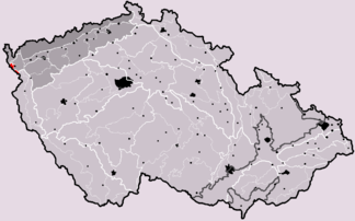 Untereinheit Chebská pahorkatina (rot markiert)