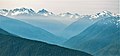 Left to right: Crystal Peak, Chimney Peak, Elwha Valley, Mount Dana. View from Hurricane Ridge.