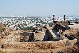 Fort overlooking the city of Hyderabad
