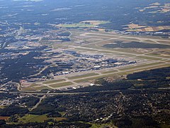 Helsinki Airport, aerial view from the east