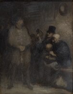 The Waiting Room (c. 1850-53), oil on paper, 30.8 x 23.97 cm., Buffalo AKG Art Museum