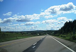 Scenery of Sherman along eastbound I-86