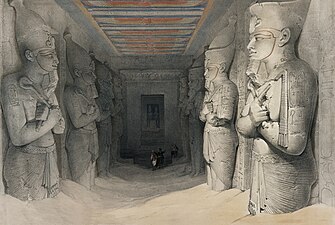 139. Interior of the Great Temple of Aboo-Simbel, Nubia.