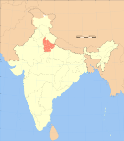 Location of Harit Pradesh in India