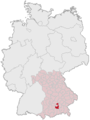 Lage des Landkreises München in Deutschland