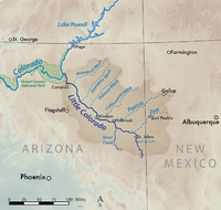Zuni River, Zuni Pueblo, New Mexico. The Zuni people have inhabited the Zuni River valley since the last millennium BCE