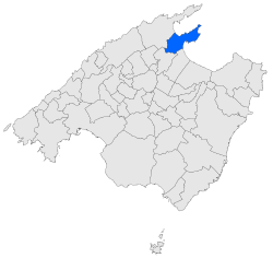 Map of Alcúdia in Mallorca